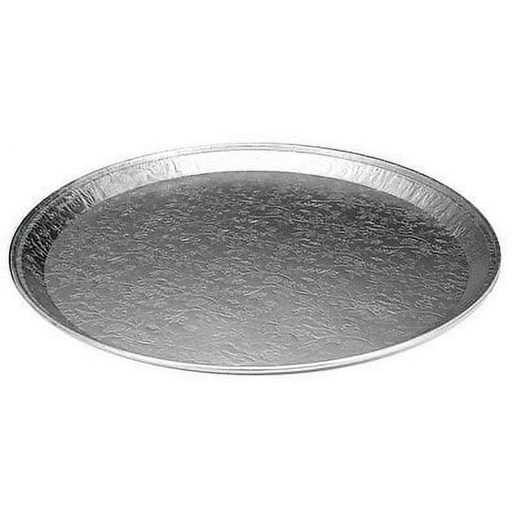 Handi-Foil 16" Round Flat Disposable Aluminum Catering Serving Tray Platter (Pack of 25)