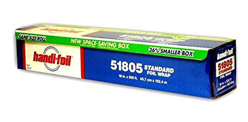 Handi-Foil 18"x500' Premium Standard Aluminum Foil Wrap Roll - Eco Space Saver! (pack of 4)