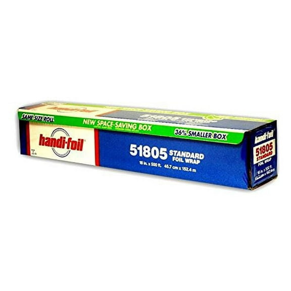 Handi-Foil 18"x500' Premium Standard Aluminum Foil Wrap Roll - Eco Space Saver! (pack of 4)