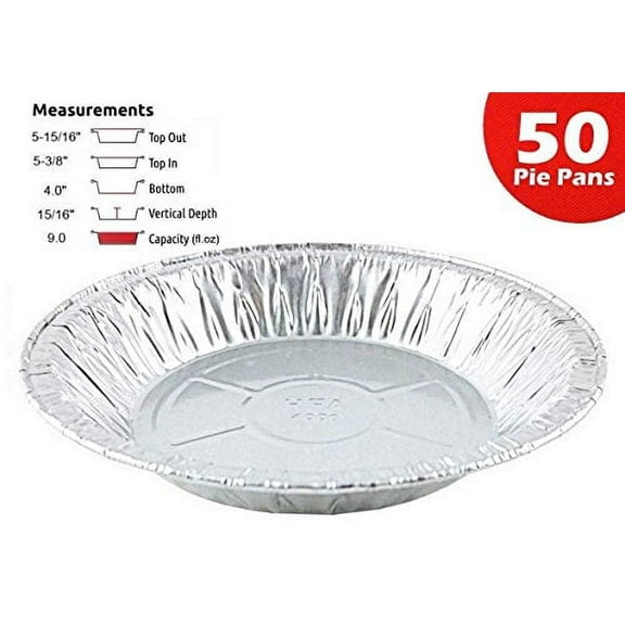 Handi-Foil 6" Aluminum Foil Pie Pan 50/Pk - Disposable Small Baking Tin Plate (pack of 50)