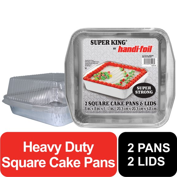 Fat Daddio's Mad Dadder 6-Inch Square Aluminum Cake Pan - Anodized For Topsy-Turvy & Novelty Cakes, Non-Reactive & Easy Release