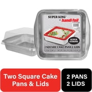 Handi-Foil 8" x 8" Aluminum Square Cake Pan, 2 Count