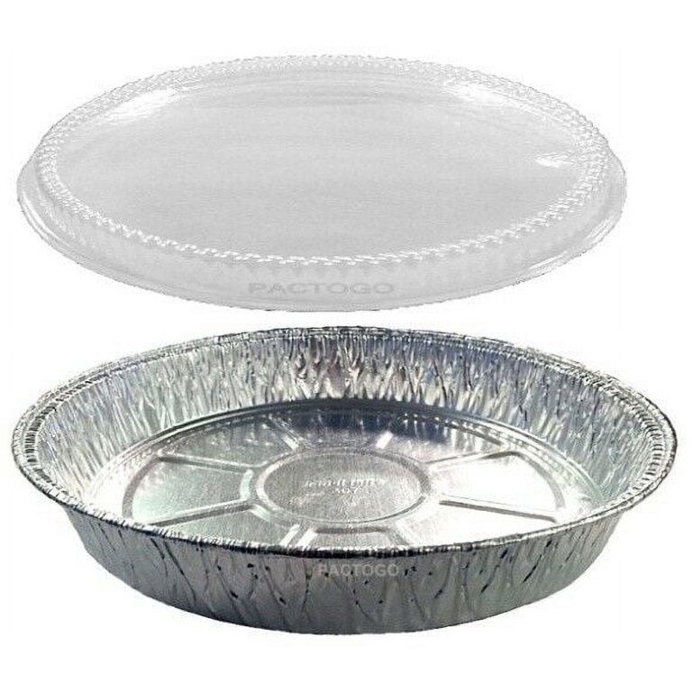  Handi-Foil Square Aluminum Foil Cake Pan w/Clear Dome