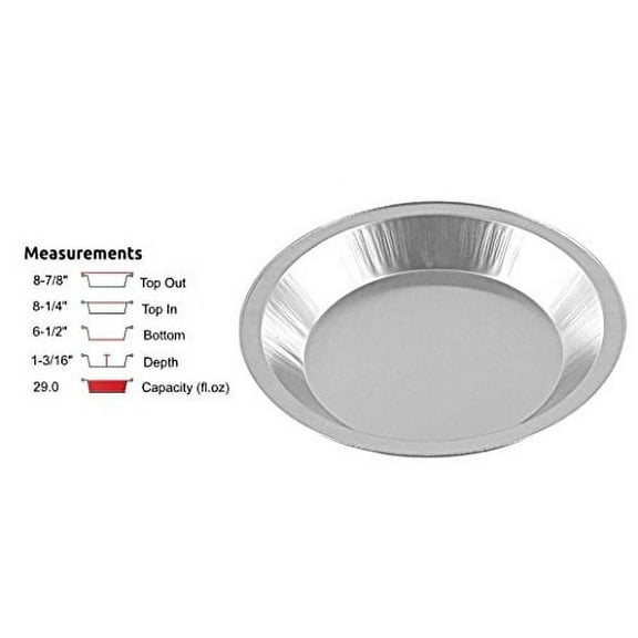 Handi-Foil 9" Smooth-Wall Aluminum Pie Pan Plate Tin -Heavy Duty (Pack of 25)