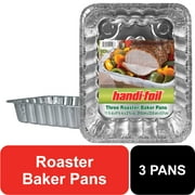 Handi-Foil Aluminum Foil Rectangular Roaster/Baker Pans, 3 Count 11.75" x 9.38" x 2.31"