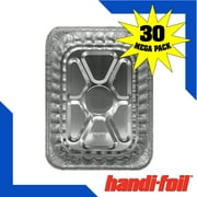 Handi-Foil / Aluminum Foilware Large Rectangular Rack Roaster Bulk Pack 30 ct With Dimensions of 16 5/8 X 11 7/8 X 2 5/8