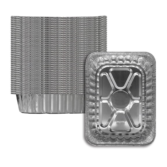 Handi-Foil / Aluminum Foilware Large Rectangular Rack Roaster Bulk Pack 30 ct With Dimensions of 16 5/8 X 11 7/8 X 2 5/8