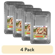 (4 pack) Handi-Foil Aluminum Giant Pasta Pan 1 Count Per Package