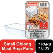 Handi-Foil Aluminum Meal Prep Pan with Folded Lids 7 Count