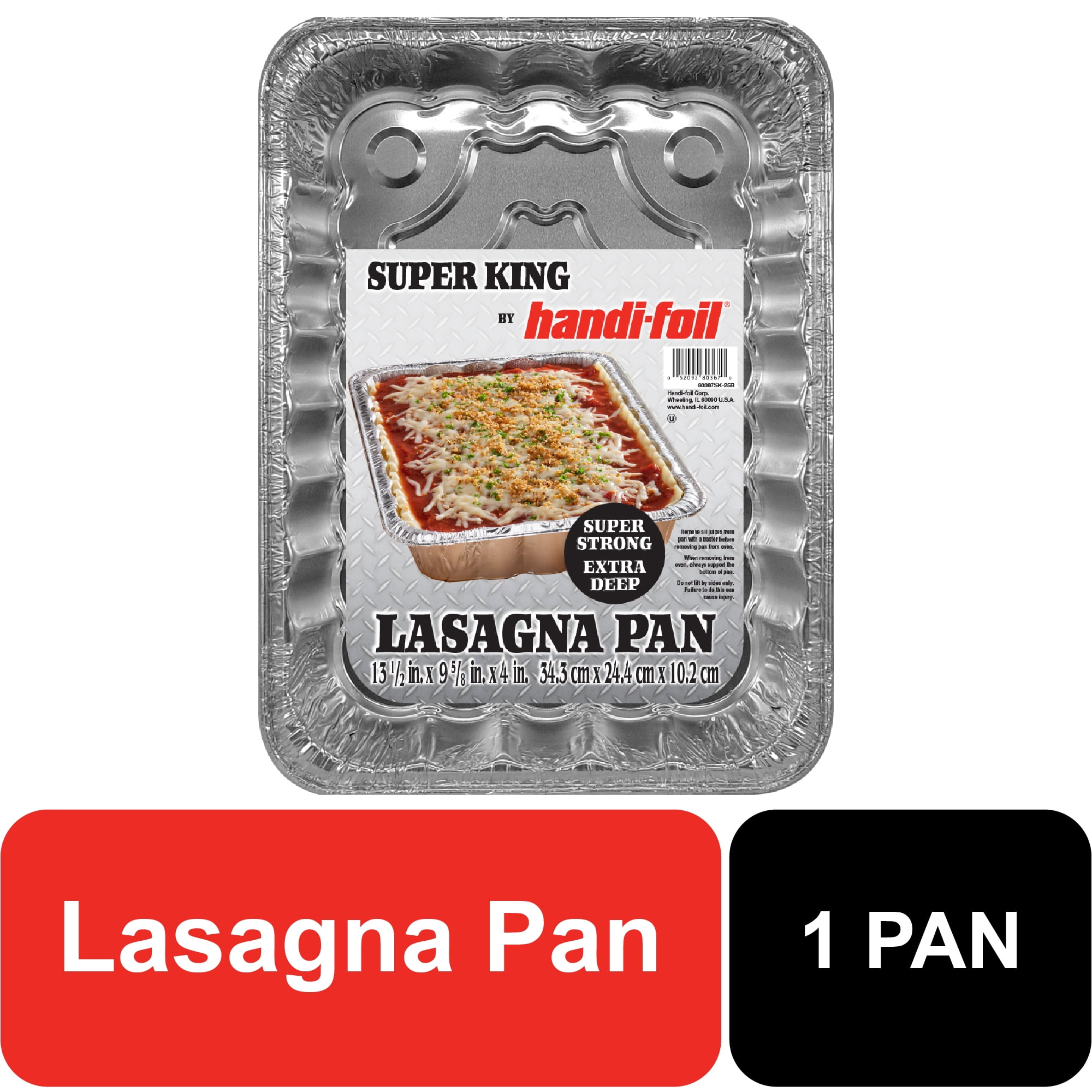Handi-Foil Aluminum Super King Giant Lasagna Pan 1 Count - Walmart.com