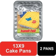Handi-Foil Aluminum Rectangular Cake Pans, 13 x 9 Inch, 2 Count