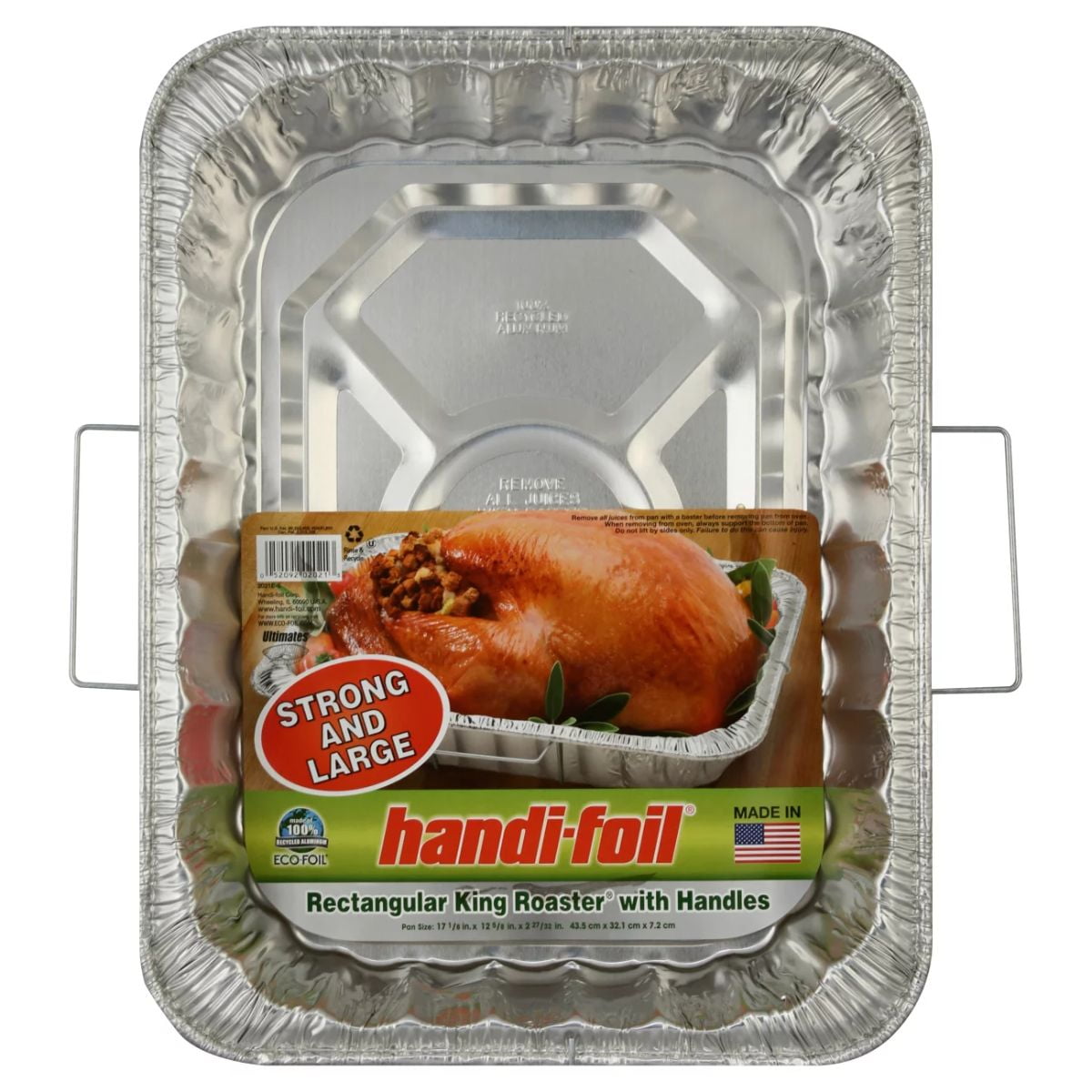 手甲　日FOIL Handi-Foil Eco King Disposable Aluminum Roasting Pan with Handle