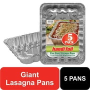 Handi-Foil 13.5" x 9.63" Giant Aluminum Lasagna Pan (5 Pack)