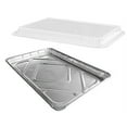 thumbnail image 1 of Handi-Foil Half 1/2 Size Sheet Cake Aluminum Foil Pan w/Clear Low Dome Lid (Pack of 20), 1 of 3