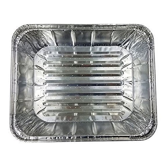 Handi-Foil Large Half 1/2 Size "Deep" Aluminum Foil Steam Table Extra-Heavy Duty Broiler Oven Baking Cooking Pan w/Built-In Absorbent Liner (Pack of 36)