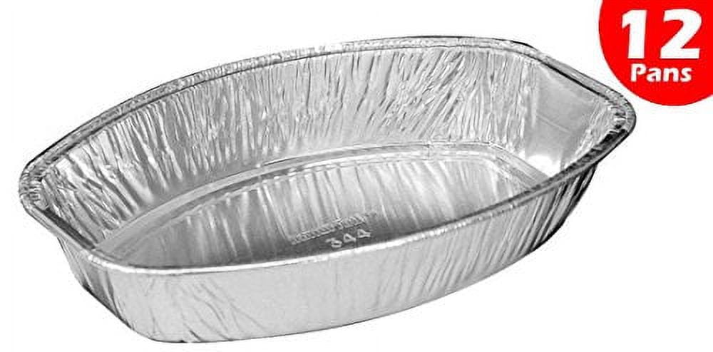 Handi-Foil Mini Oval Casserole Aluminum Pan - Disposable 22 oz Container (Pack of 12)