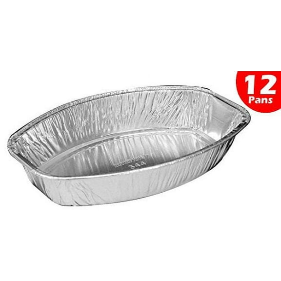 Handi-Foil Mini Oval Casserole Aluminum Pan - Disposable 22 oz Container (Pack of 12)
