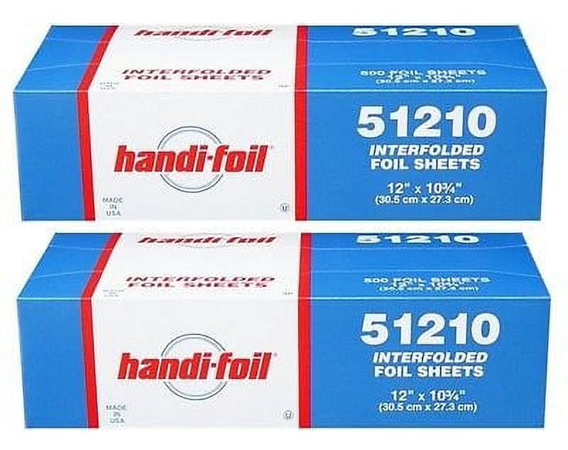 Handi-Foil Premium 12"x10.75" Interfolded Aluminum Foil Pop-Up Sheets (2 Packs of 500)