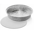 thumbnail image 1 of Handi-Foil of America 9" Round Aluminum Foil Food Take-Out Pan Container w/Board Lid Disposable Tins (Pack of 12), 1 of 3
