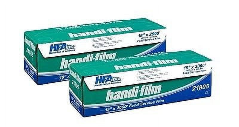 Handi-Foil of America Handi-Film 18"x2000' Plastic Food Service Film Cling Wrap 2 Rolls! - (pack of 1)