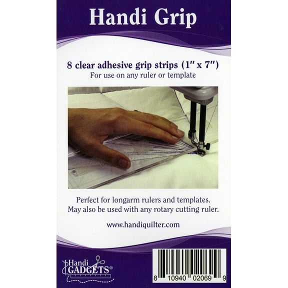 Handi Grip Adhesive Strips: 12 Clear 1-Inch x 5-Inch Strips from Handi Gadgets by HandiQuilter