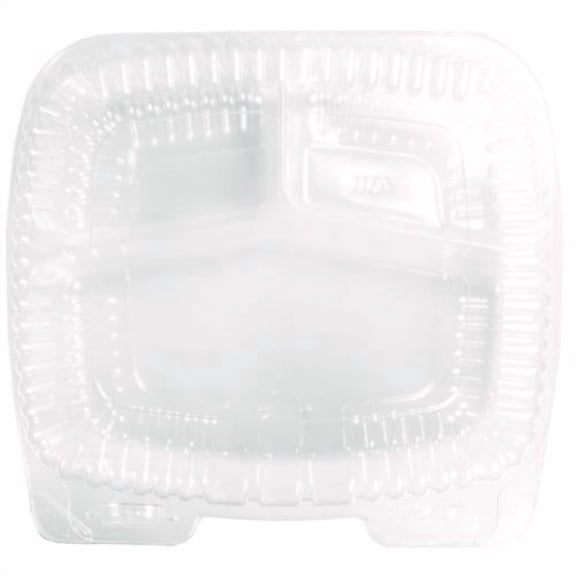 Handi-Lock Three-Compartment Food Container, 8 x 3 x 8.87, Clear, Plastic, 250/Carton | Bundle of 2