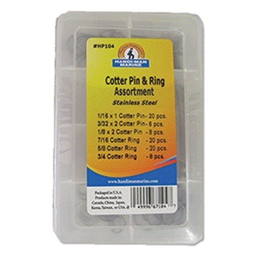 HandiMan Stainless Steel Cotter Pin & Ring Kit 82 Pieces