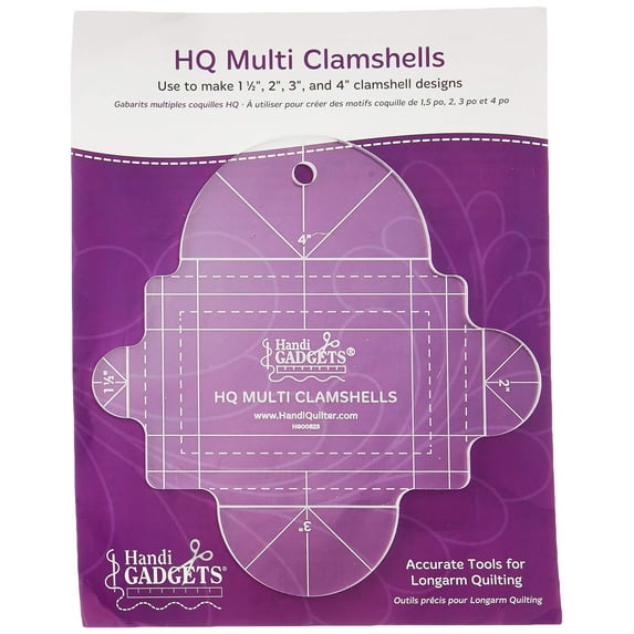 Handi Quilter Multi Clamshell Quilt Template Ruler