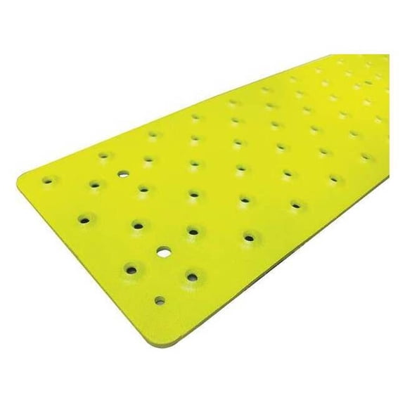 Stair Tread Cover Aluminum Yellow, 48 in W x 1/4 in Thick