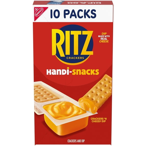 Handi-Snacks RITZ Crackers 'N Cheesy Dip Snack Packs, 10 Snack Packs