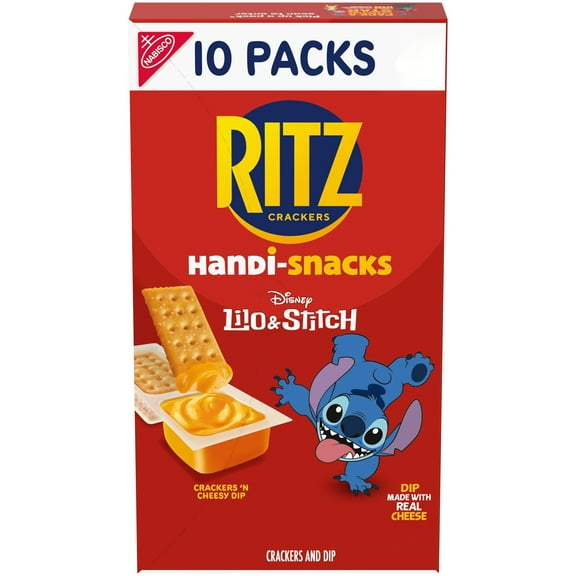 Handi-Snacks RITZ Crackers 'N Cheesy Dip Snack Packs, 10 Snack Packs