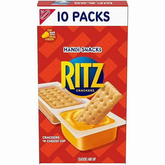 Handi-Snacks RITZ Crackers 'N Cheesy Dip Snack Packs, 10 Snack Packs