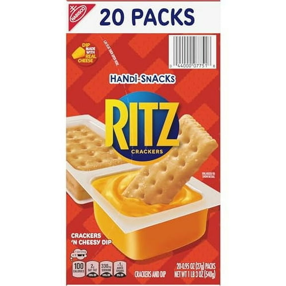 Handi-Snacks RITZ Crackers 'N Cheesy Dip AIS1&nbsp;Snack Packs, 20 Snack Packs