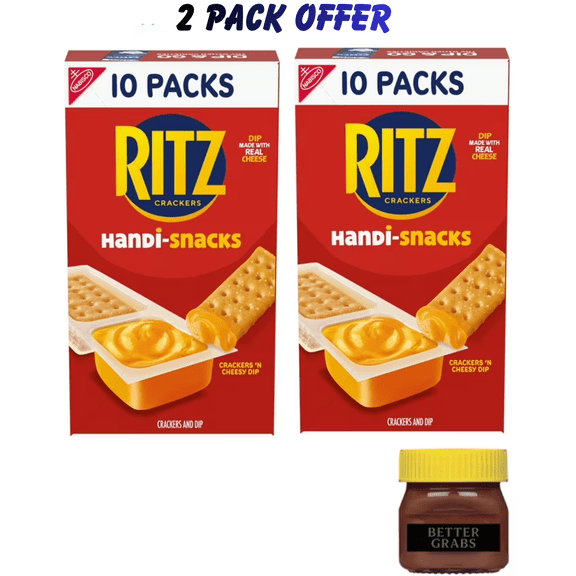 Handi-Snacks RITZ Crackers 'N Cheesy Dip Snack Packs, 9.5 oz