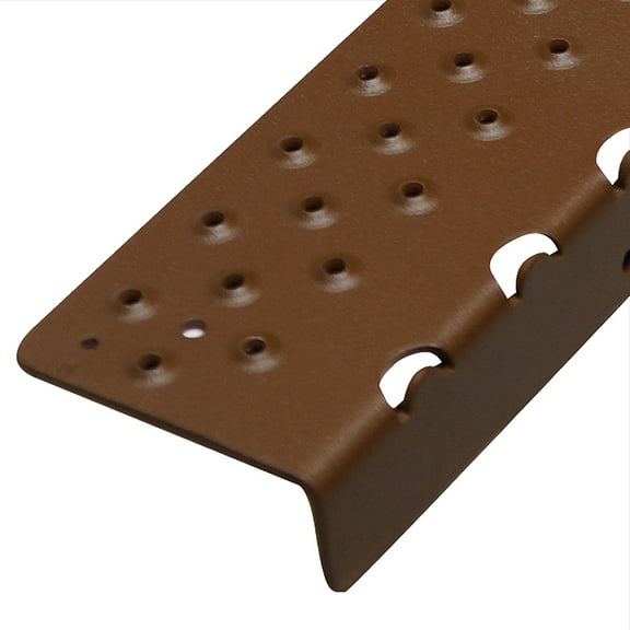Handi Treads 30 inch Non-Slip Nosing, Powder-Coated Brown, Pack of 12