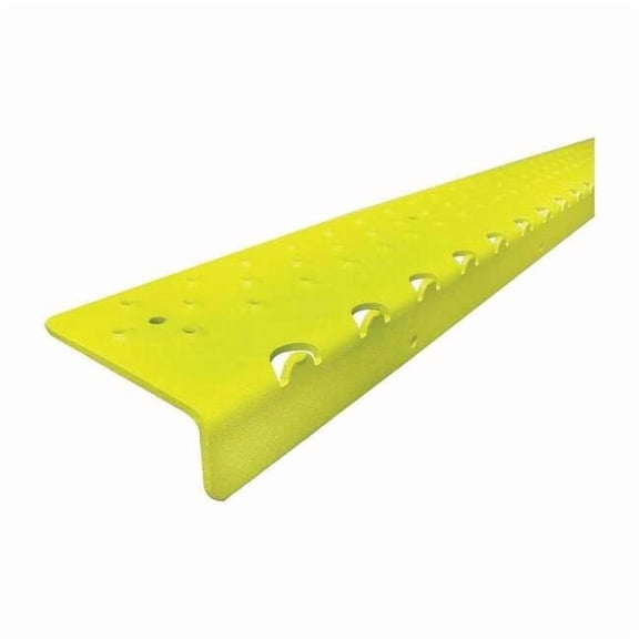Stair Nosing Aluminum Yellow, 36 in W x 1/4 in Thick NSN122736YL0