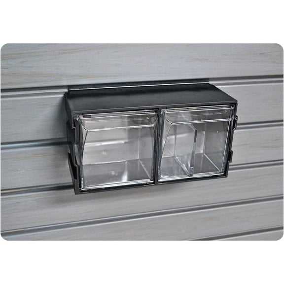 Handi Up Hardware Tilt Bins for Slatwall Panels (Graphite)
