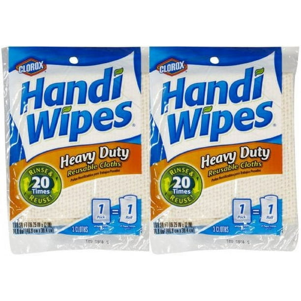 Handi Wipes Heavy Duty Reusable Cloths, Color May Vary 3 ct 2 pk