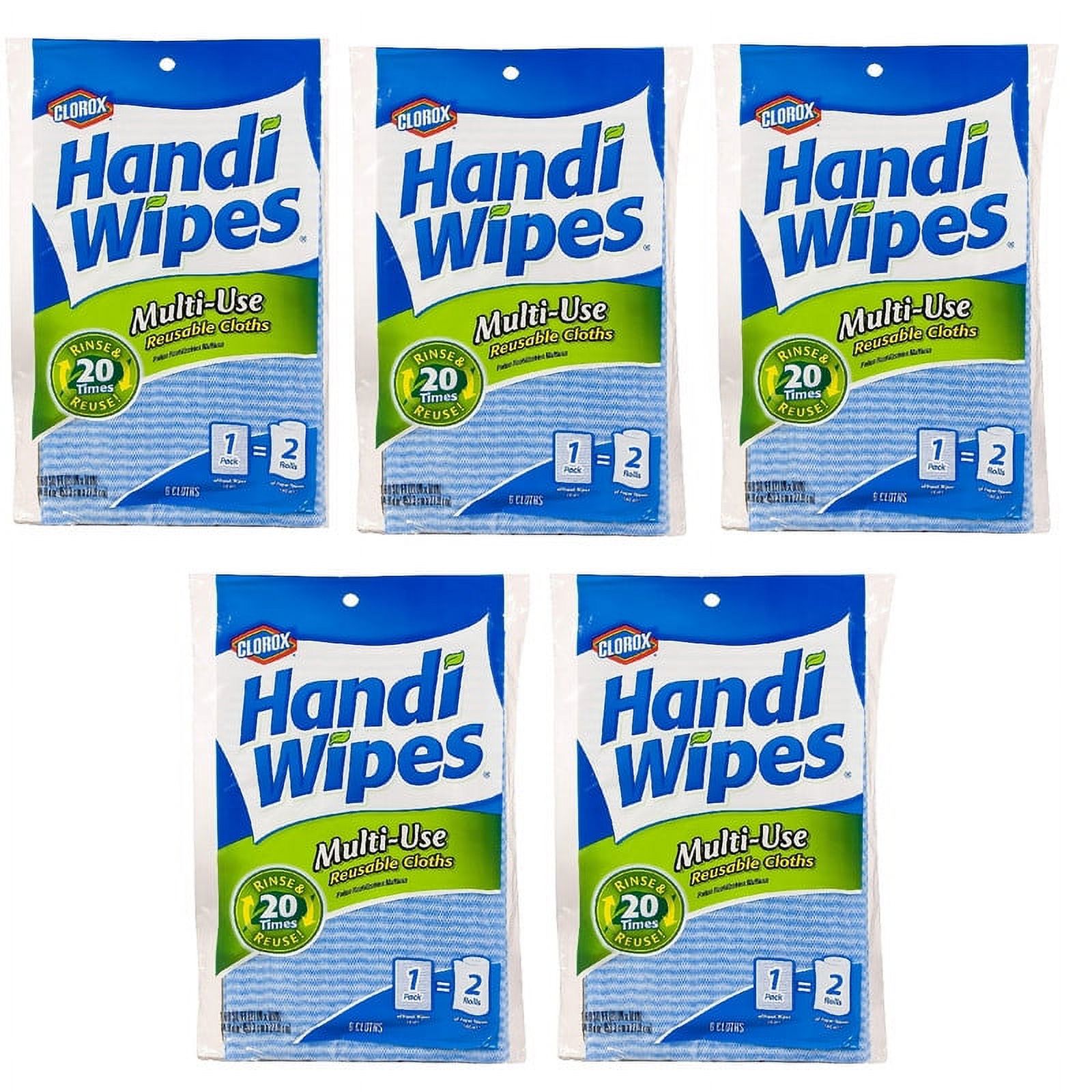 Handi Wipes MultiPurpose Reusable Cleaning Cloths 6 Cloths 5 Pack