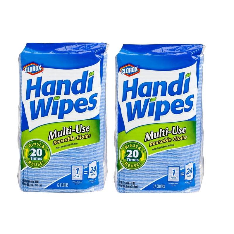 Handi Wipes MultiPurpose Reusable Cleaning Cloths 72 Cloths 2 Pack