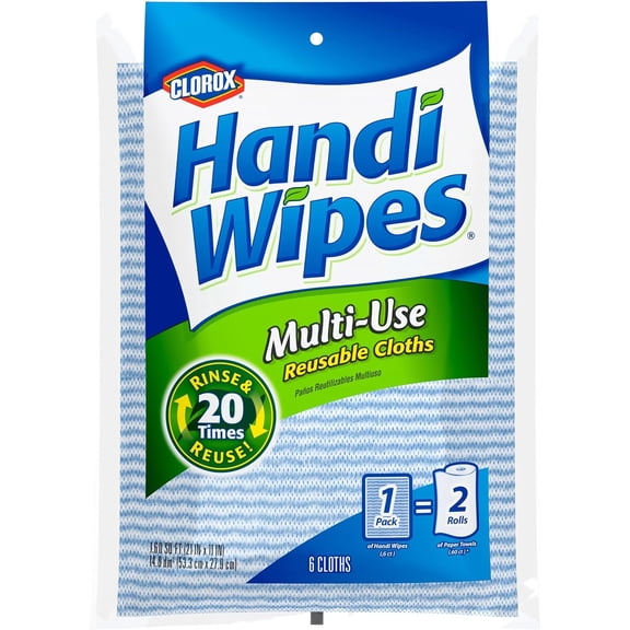 Handi Wipes Reusable Cloths, Extra Large 6 Cloths