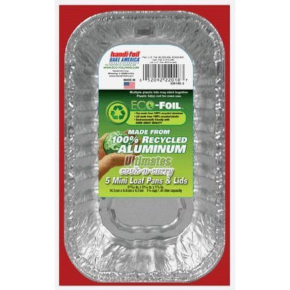 Handi-foil Bake America Ultimates Cook-n-carry Loaf Pans & Lids Mini