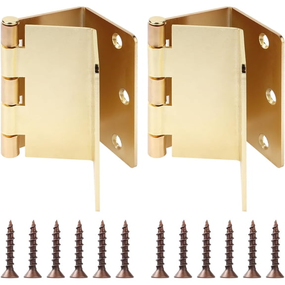Handicap Expandable Door Hinges, Offset Hinges for Doors 3.5 in Swing Clear Offset Door Hinge, Bright Copper, 2 pcs.