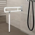 thumbnail image 1 of Handicap Grab Bars, Grab Bars for Bathroom, Foldable Stainless Toilet Grab Bar with Textured Grip, 23.6 Inch Medical Flip-Up Toilet Safety Rails with Leg for Elderly Pregnant Women Disabled, 1 of 18