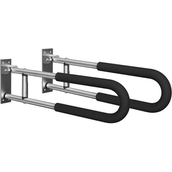 Handicap Grab Bars Rails 23.6 Inch Toilet Handrails Bathroom Safety Bar Hand Support Rail Handicapped Handrail Accessories for Seniors Elderly Disabled Mounted Bath Grips (Aluminum-60cm-2pcs)