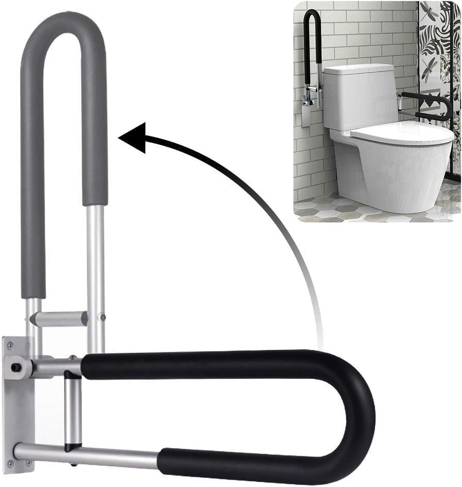 NArra Handicap Grab Bar, Toilet Grab Rail With Leg, Wall Mounted - View #4
