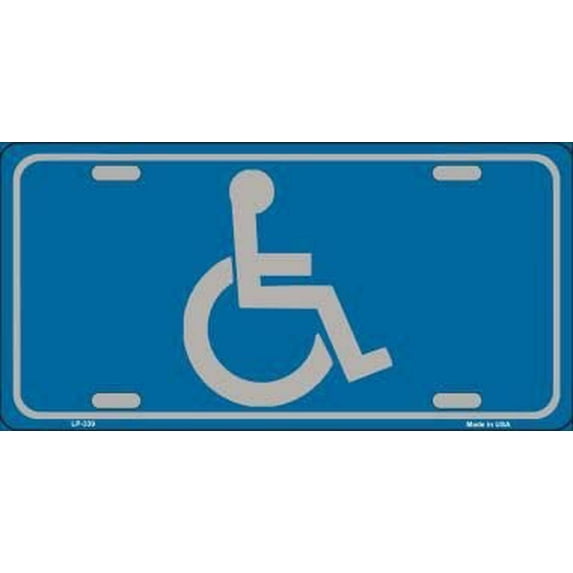 Handicap Logo Metal Novelty License Plate Tag LP-339