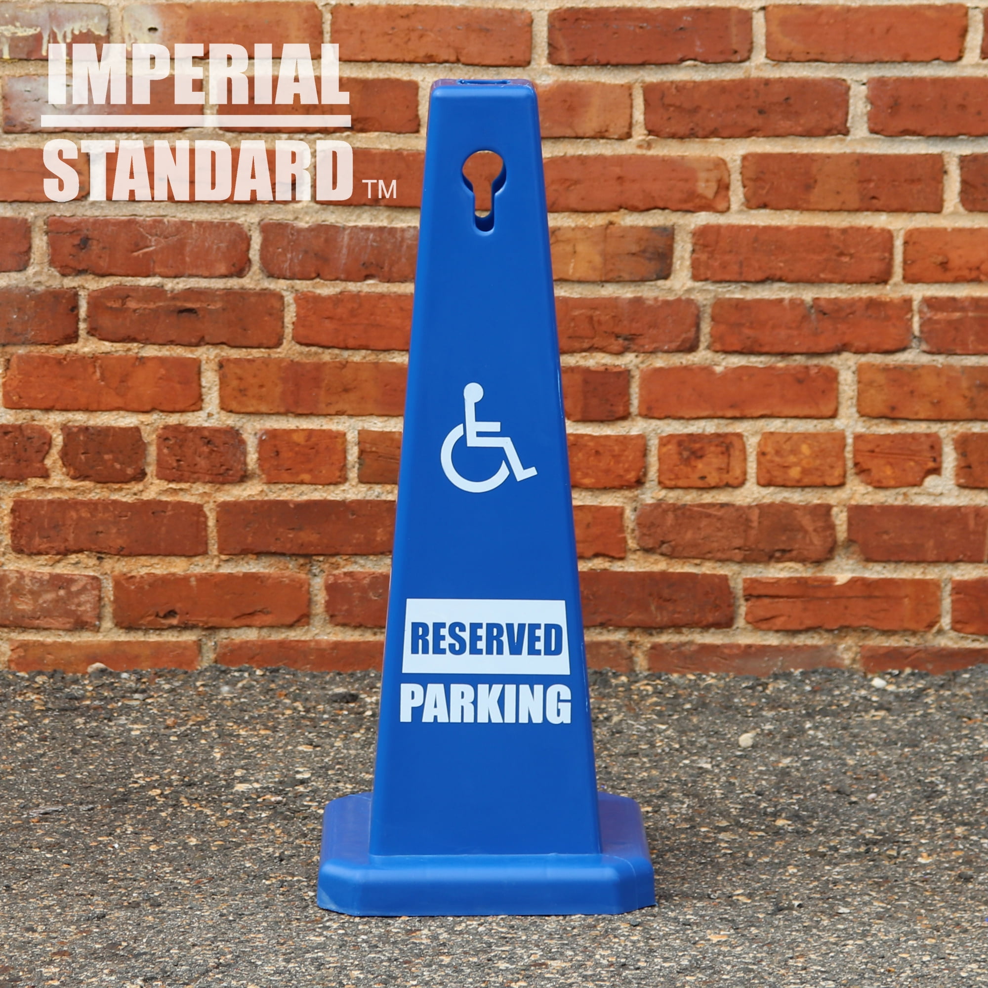 Imperial Standard 28" Handicap Parking Cones, Blue Safety Traffic