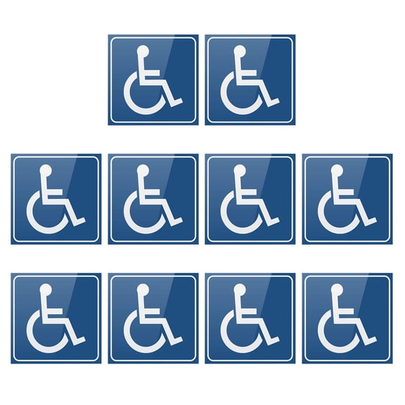 Handicap Parking Disabled Sticker Decal 3''/4'' Outdoor/Indoor Use, Adhesive Decals for Car Motorcycles
