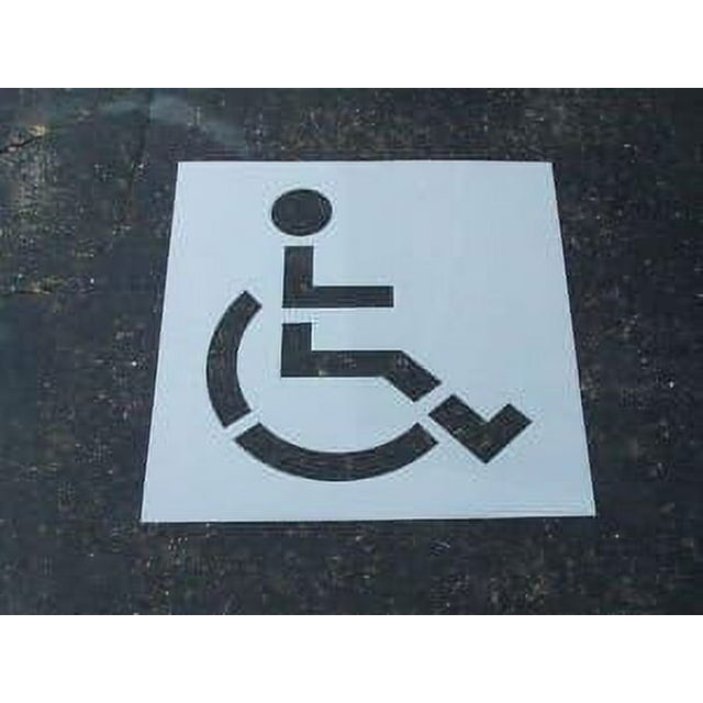 Handicap Parking Lot Stencil 39 Inch 60 Mil .060" (1/16" Thick